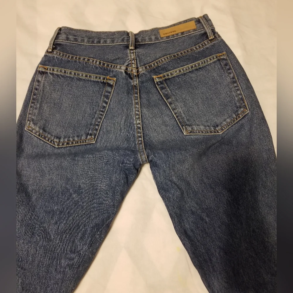 GRLFRND Karolina Jeans High Rise Straihgt Crop Size 25 Color Sienna